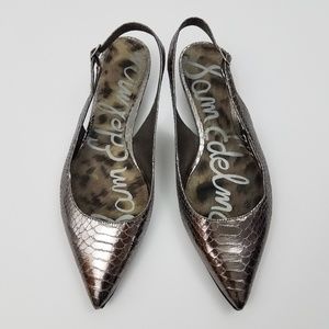 Sam Edelman metallic sling back